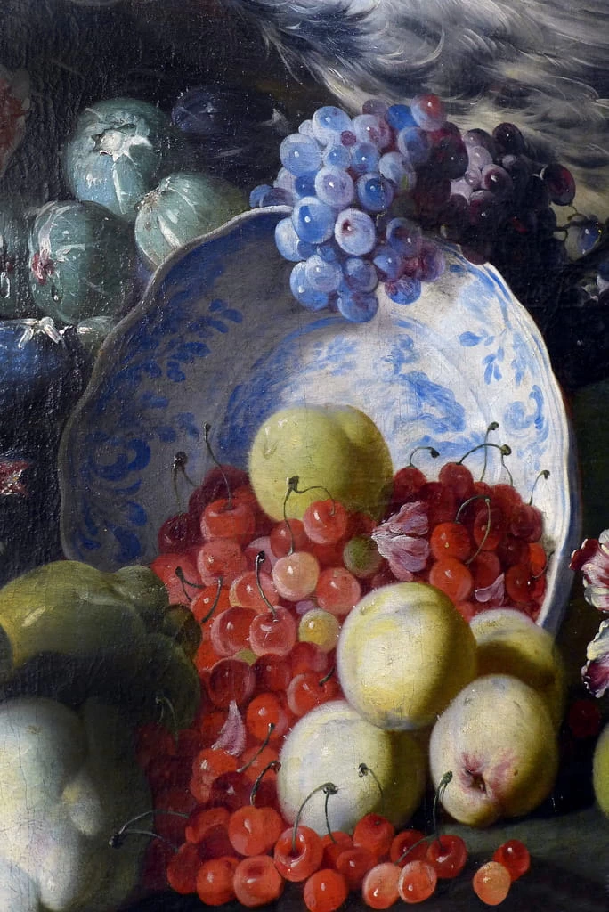 Fiori, frutta e uccelli - Musee d'Art et d'Histoire, Narbonne, dettaglio